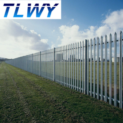 China Anping TLWY 30 ปีโรงงานเหล็กชุบสังกะสี Palisade Spiked Security Fencing