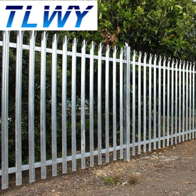 China Anping TLWY 30 ปีโรงงานเหล็กชุบสังกะสี Palisade Spiked Security Fencing