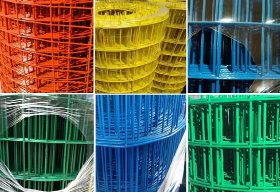 1.3mm 1.5mm Pvc Coated Welded Wire Fencing สำหรับการก่อสร้าง Rot Proof