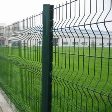 Anping TLWY คุณภาพสูงโรงงานจีน 3D รั้วสวนแผงรั้วตาข่ายลวดเชื่อมโค้งกับเสาพีช